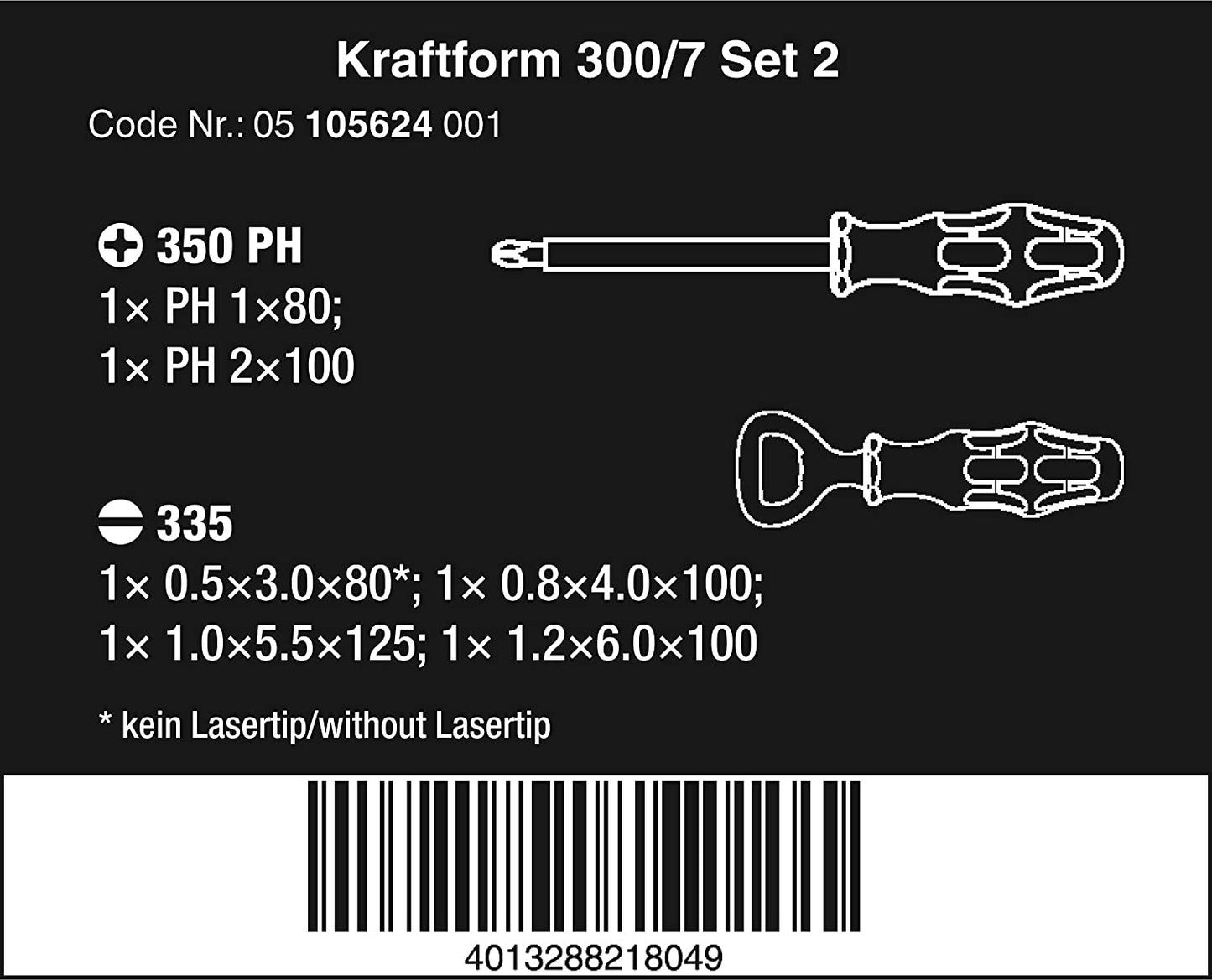 Kraftform 300/7 Set 2, Schraubendrehersatz Kraftform Plus