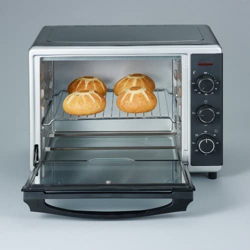 Toastofen TO 2056, Mini-Backofen, Silber/Schwarz 30L