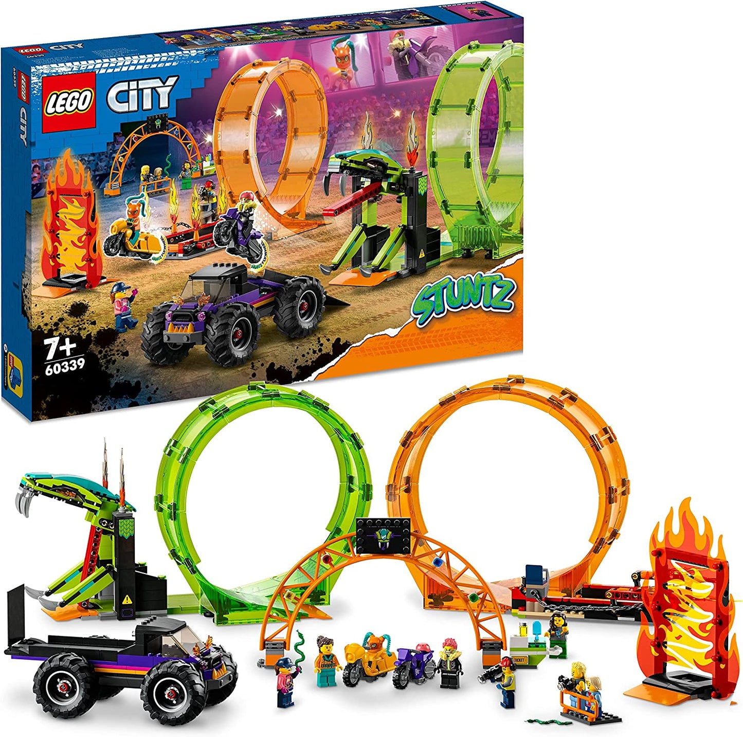 60339 City Stuntz Stuntshow-Doppellooping Set, Konstruktionsspielzeug