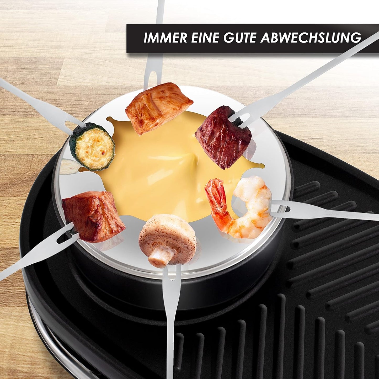 2in1 Raclette-Fondue-Grill-Set
