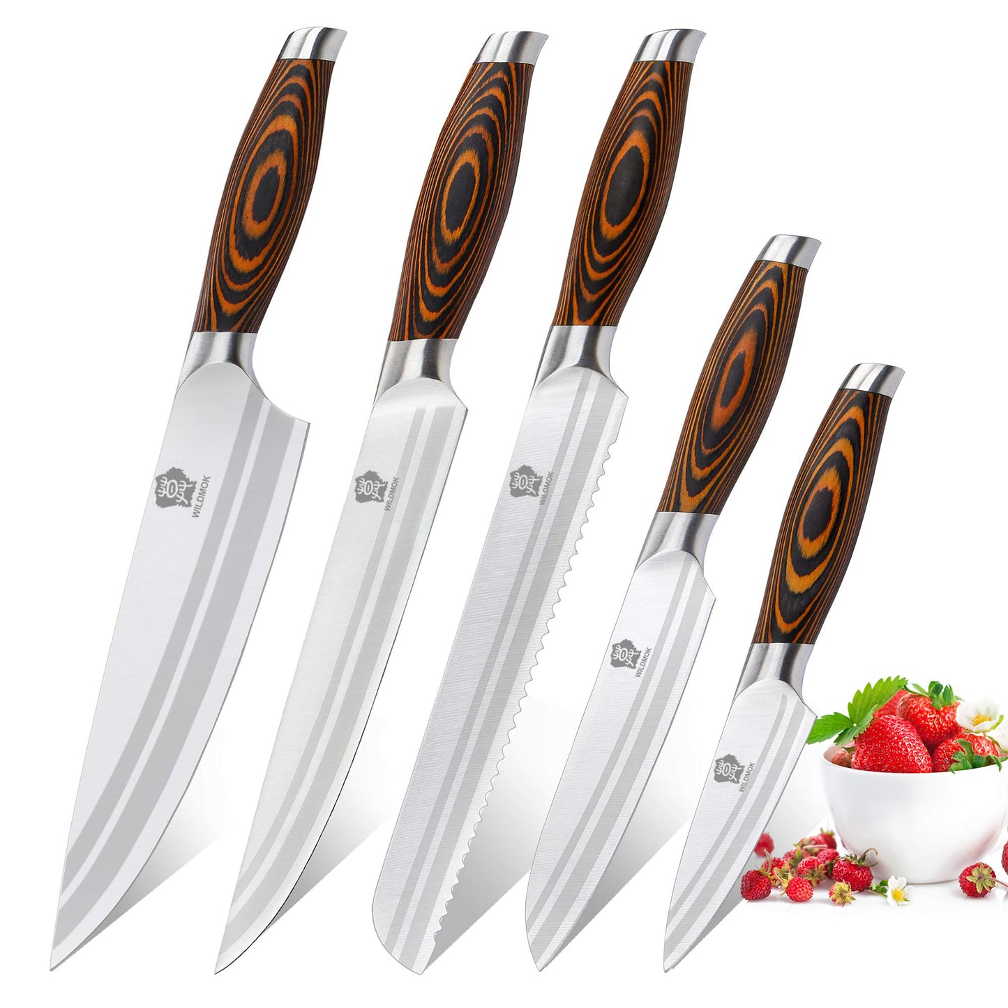 Messer Set, 5-teilig Küchenmesser Set