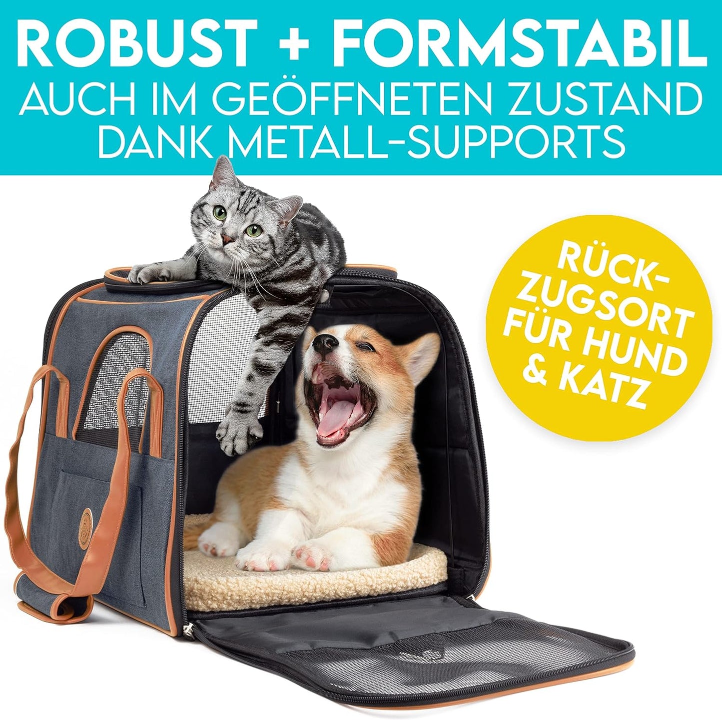 Hundetasche, Grau