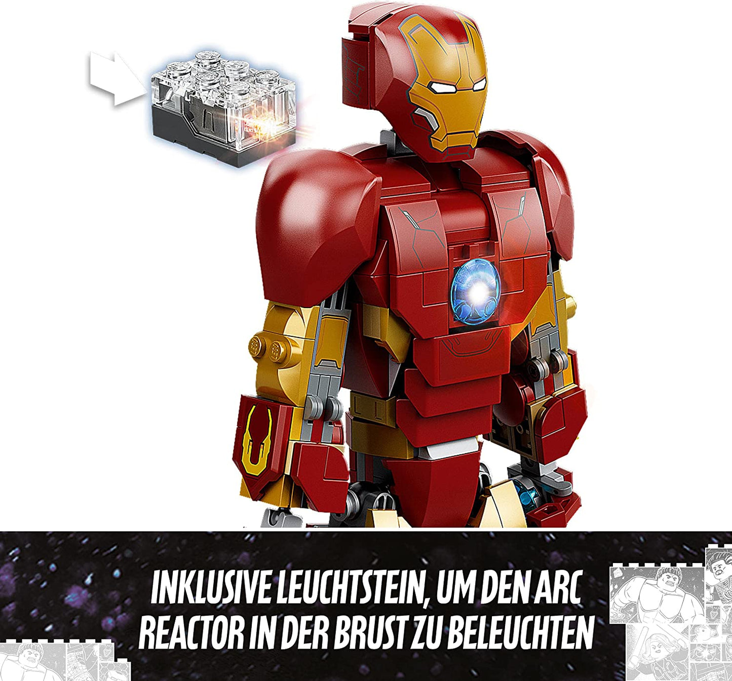 76206 Marvel Super Heroes Iron Man Figur, Konstruktionsspielzeug