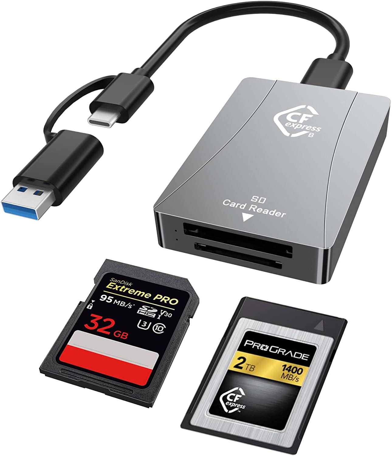 SD Kartenleser USB3.2 Gen2, Grey