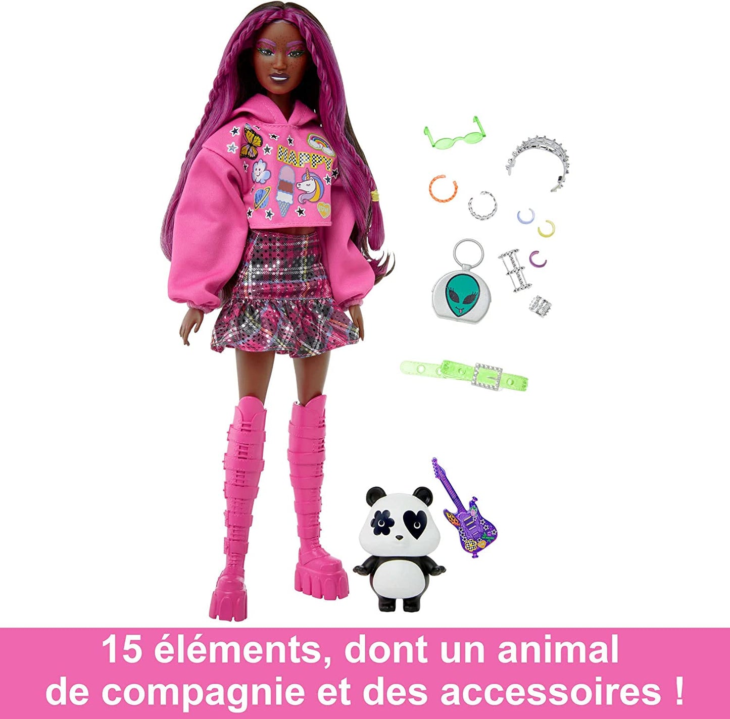 Barbie Extra Puppe 19 - pinkfarbenes Haar/Pop Punk