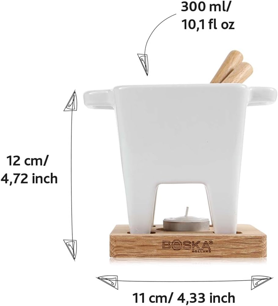 Tapas Fondue Bianco, 13 x 13 x 14 cm
