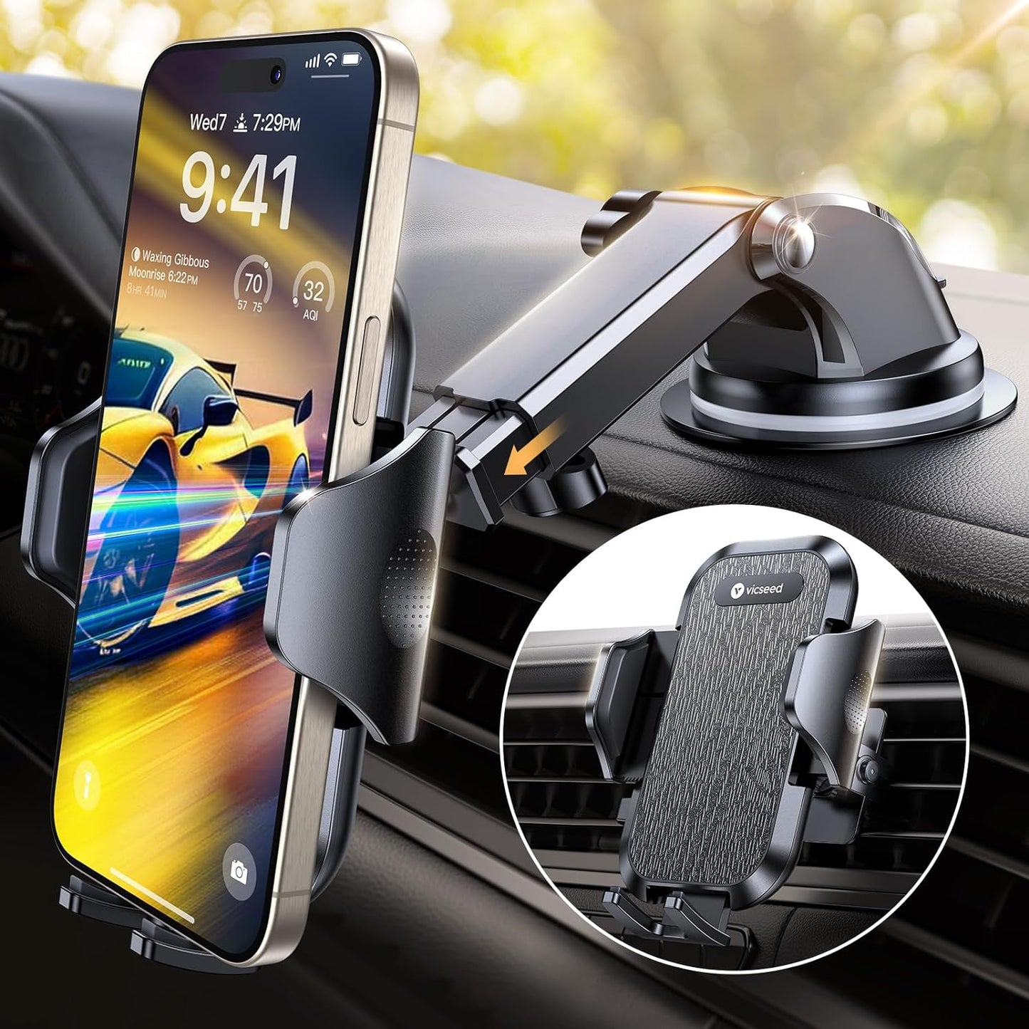 Auto-Handyhalterung, Klassisch Schwarz
