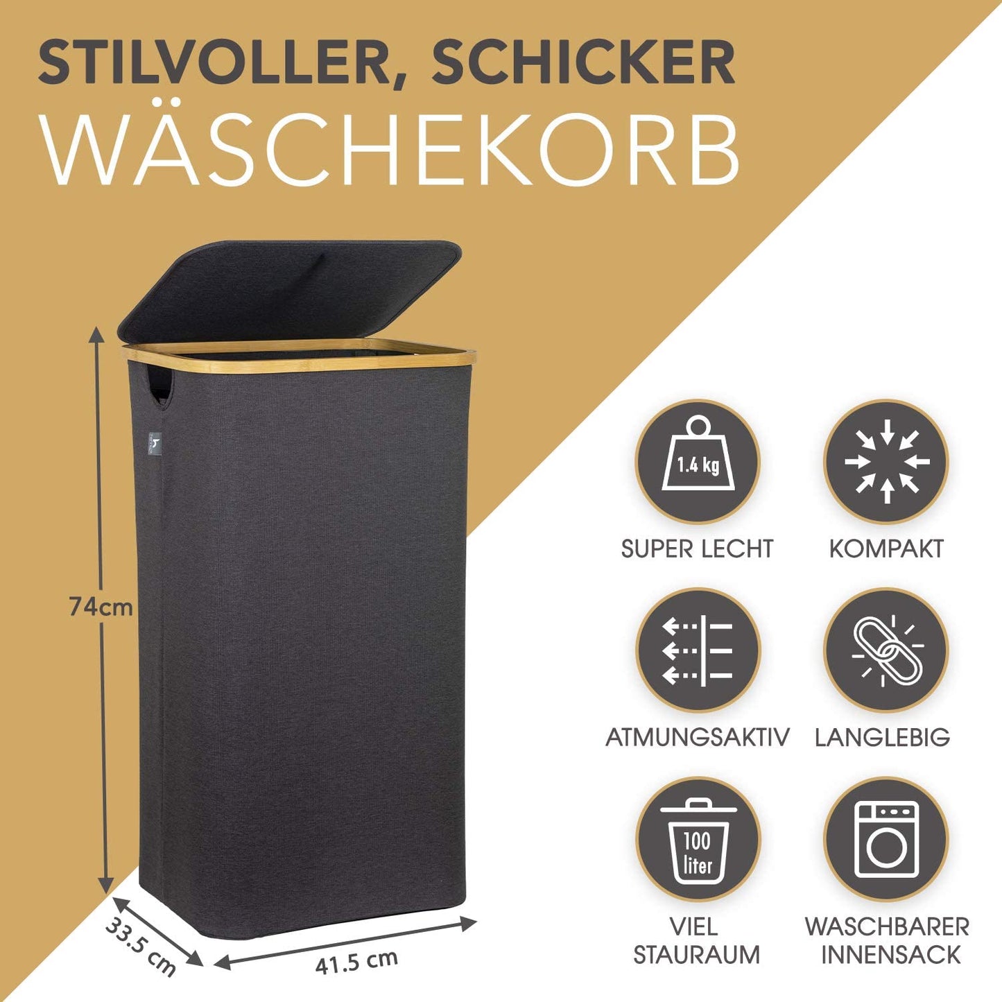 Wäschekorb mit Deckel