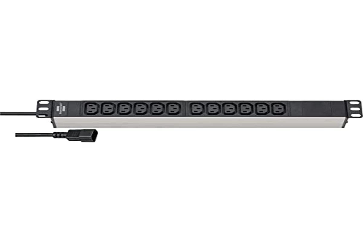 Alu-Line 19" Steckdosenleiste 12-fach