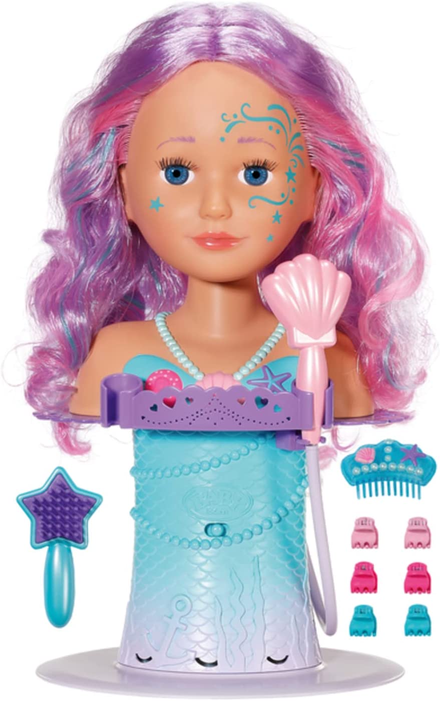 BABY born® Sister Styling Head Meerjungfrau, Schmink- und Frisierkopf