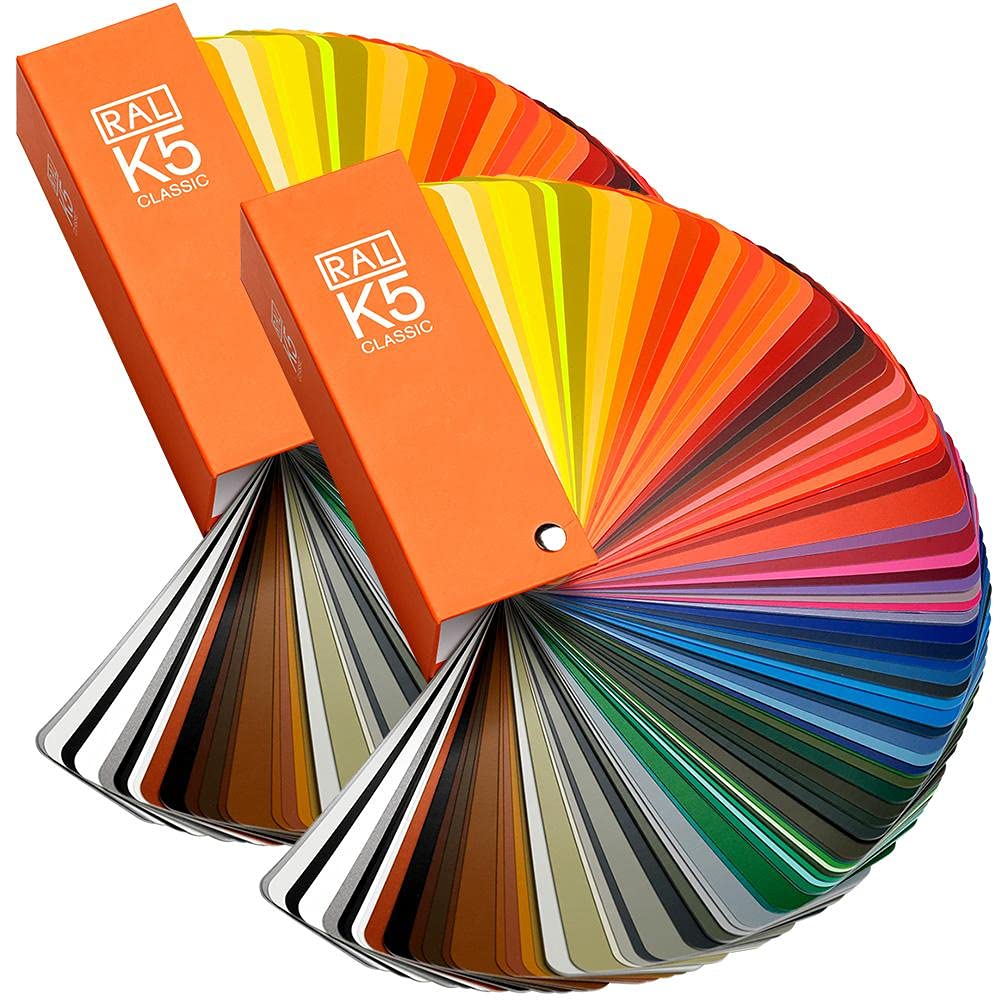 2er-Set RAL-Farbfächer mit je 215 Farben, 5 cm x 15 cm
