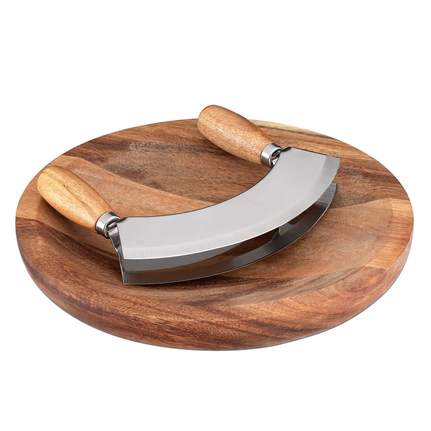 Kräuterbrett mit Wiegemesser, Akazien