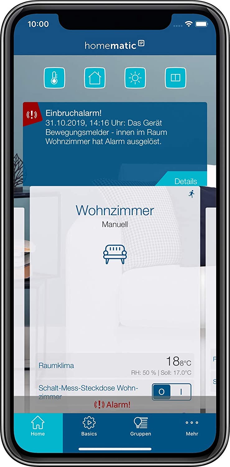 Smart Home Schlüsselbundfernbedienung - Alarm (HmIP-KRCA)