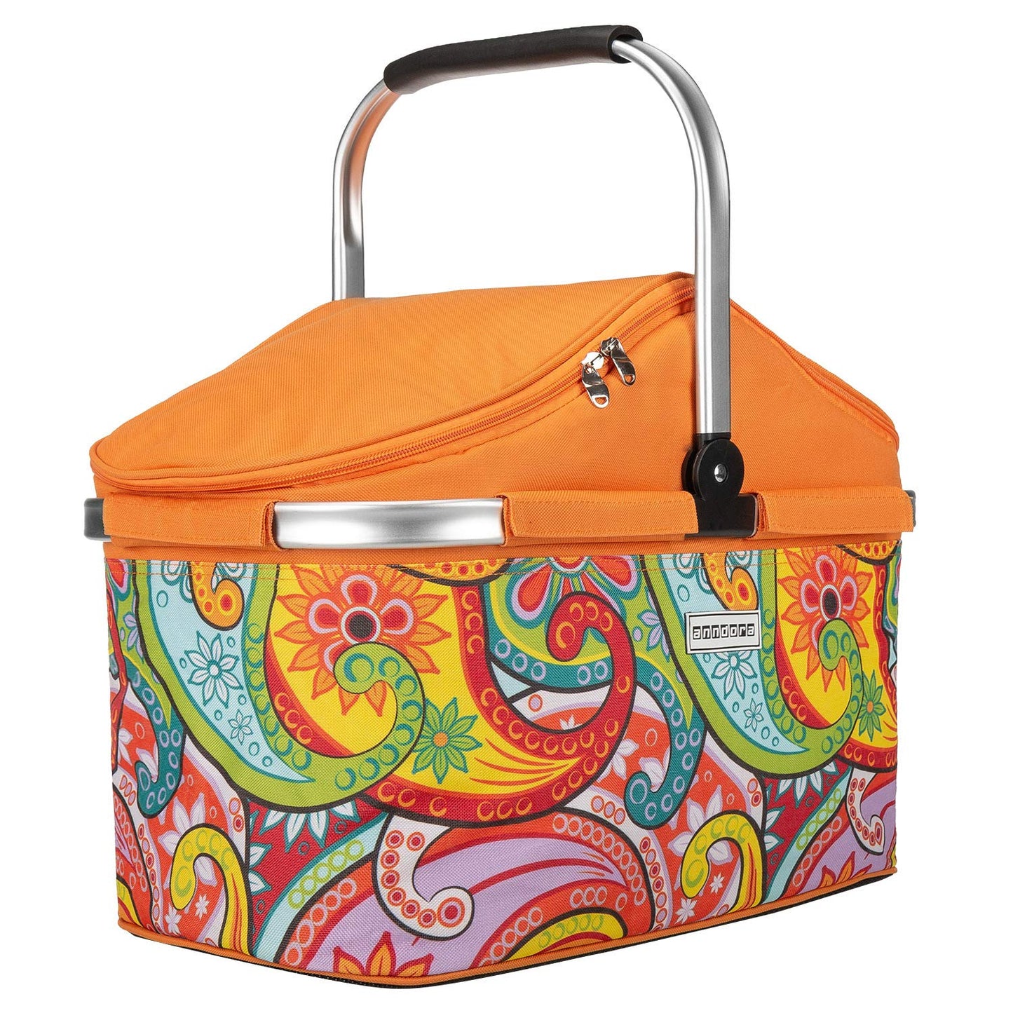 Picknick Kühlkorb, Iso: Paisley Orange