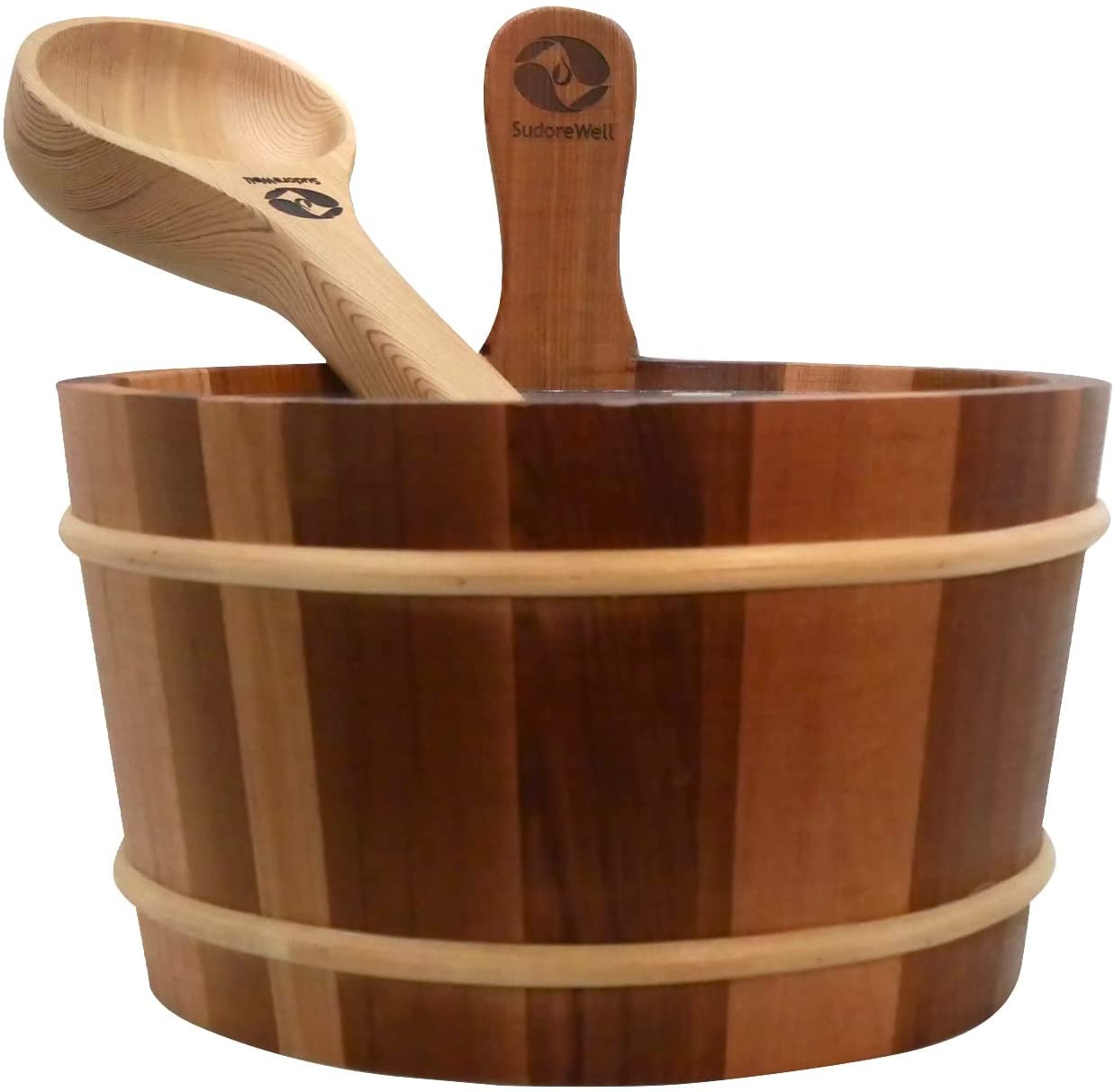 Saunakübel Set, Set Kübel aus Red Cedar 4,0L