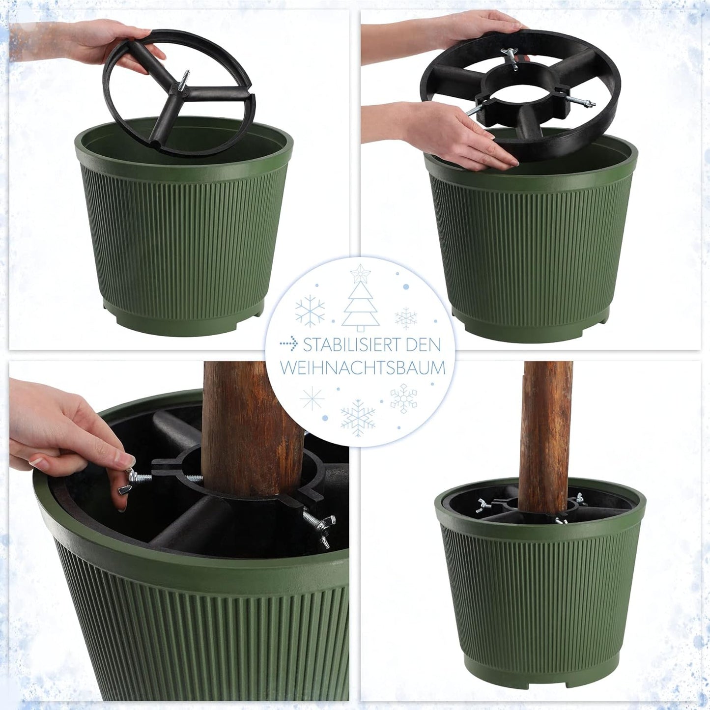 Weihnachtsbaumständer, Baumhöhe Bis 250cm / Grün