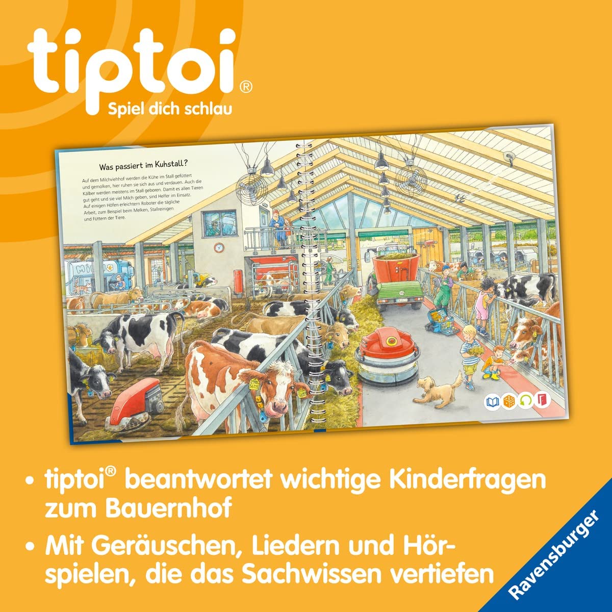 tiptoi Starter-Set: Wieso? Weshalb? Warum? Auf dem Bauernhof, Lernbuch, Neues Design Single