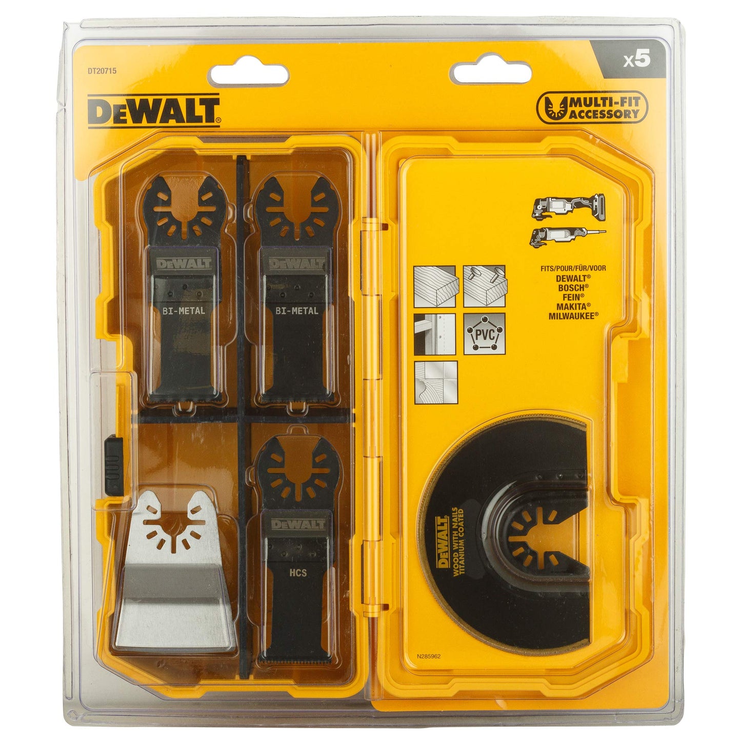 Multitool Zubehör-Set DT20715, Sägeblatt-Satz