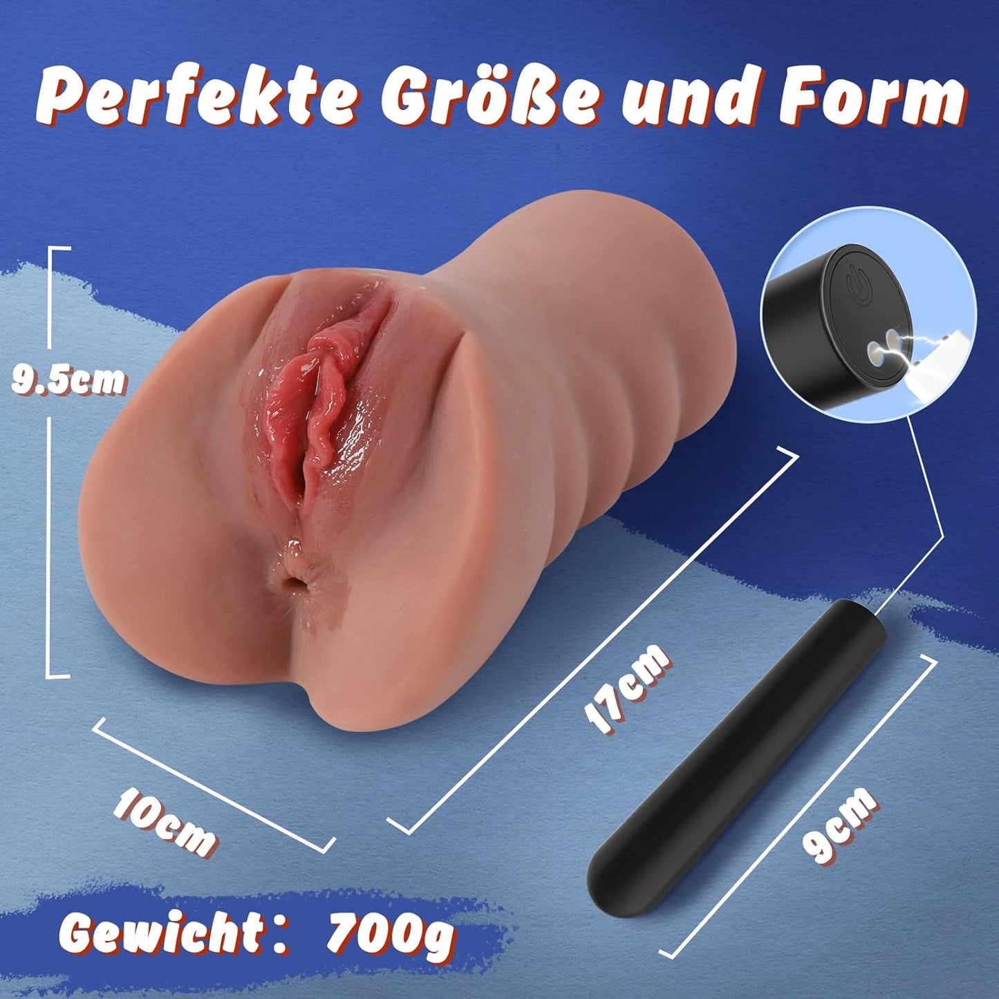 Penisvibrator Set, Braun