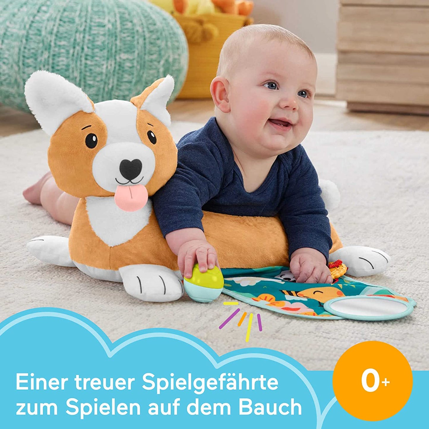 3-in-1 Hündchen Spielkissen, Kuscheltier