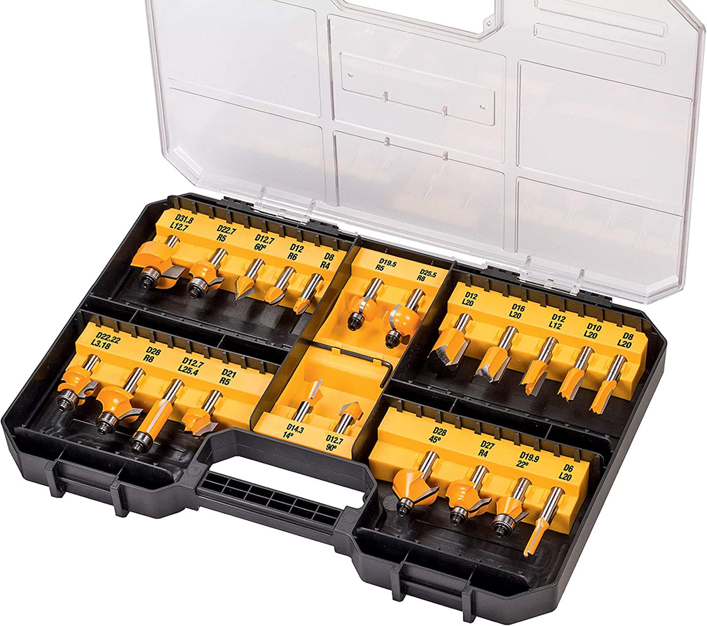 Fräser-Set DT90017, 22-teilig, Einzigartig