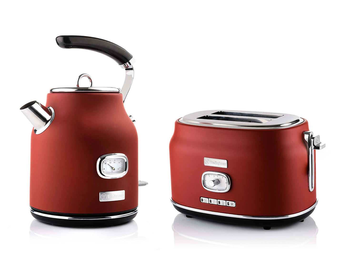 Frühstücksset, Bundle mit 2-Scheiben Toaster rot