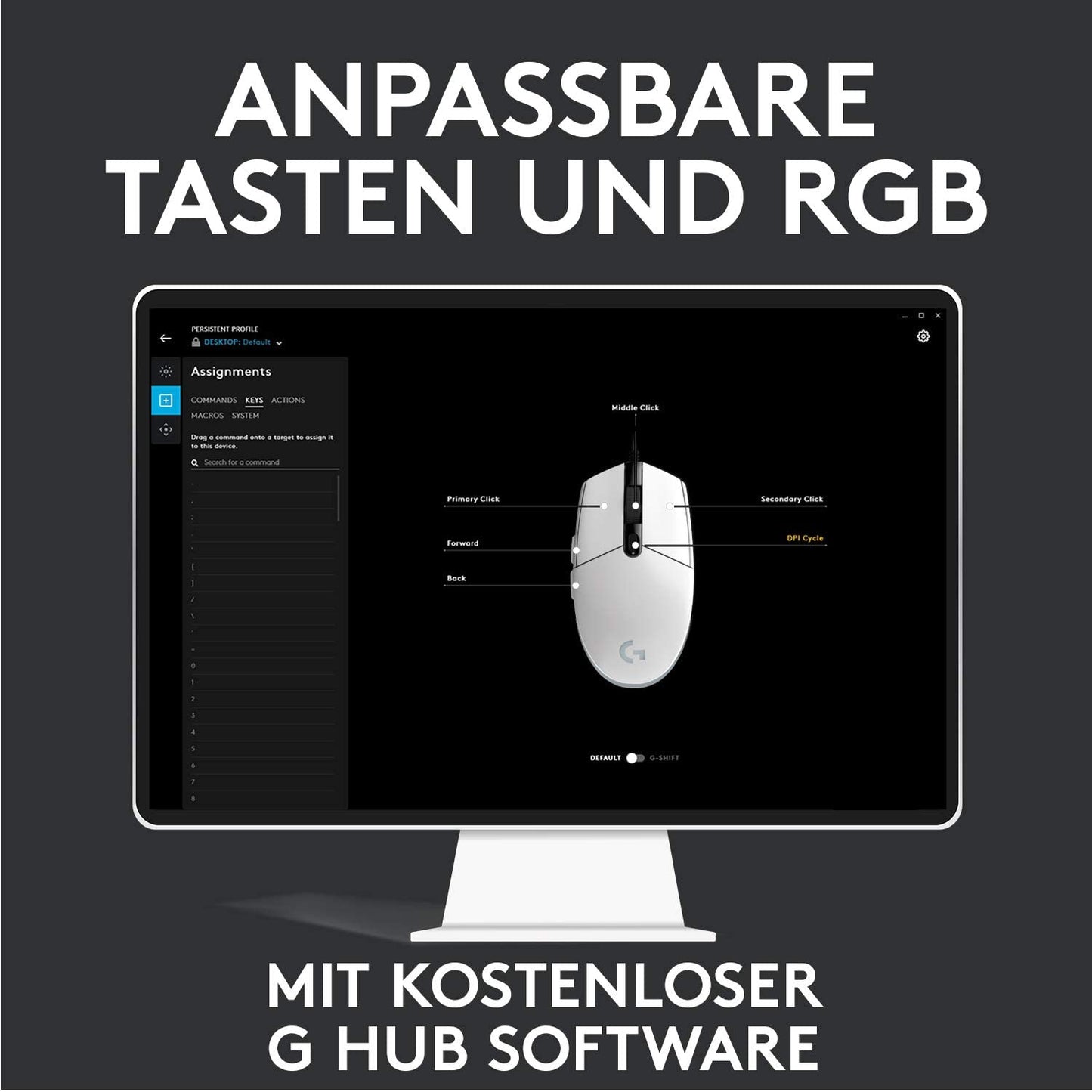 G203 LIGHTSYNC, Gaming-Maus