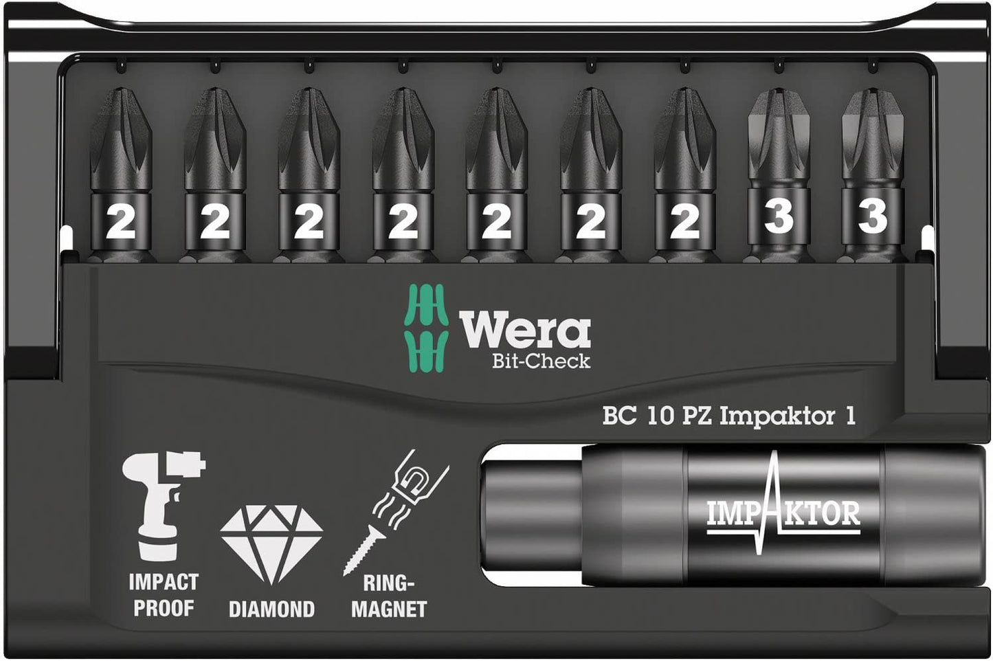 Bit-Check 10 PZ Impaktor 1, 1/4", 10-teilig, Bit-Satz
