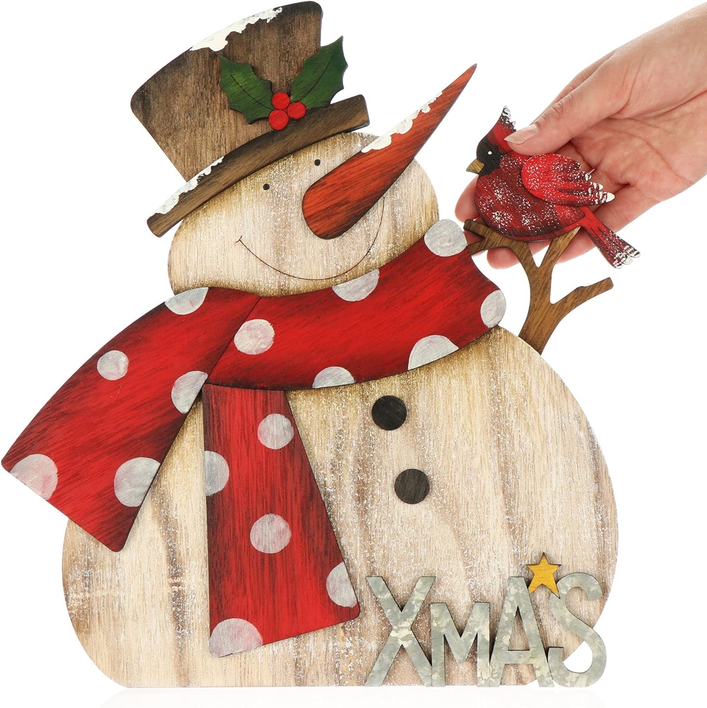 Schneemann Aufsteller, Schneemann - Rund