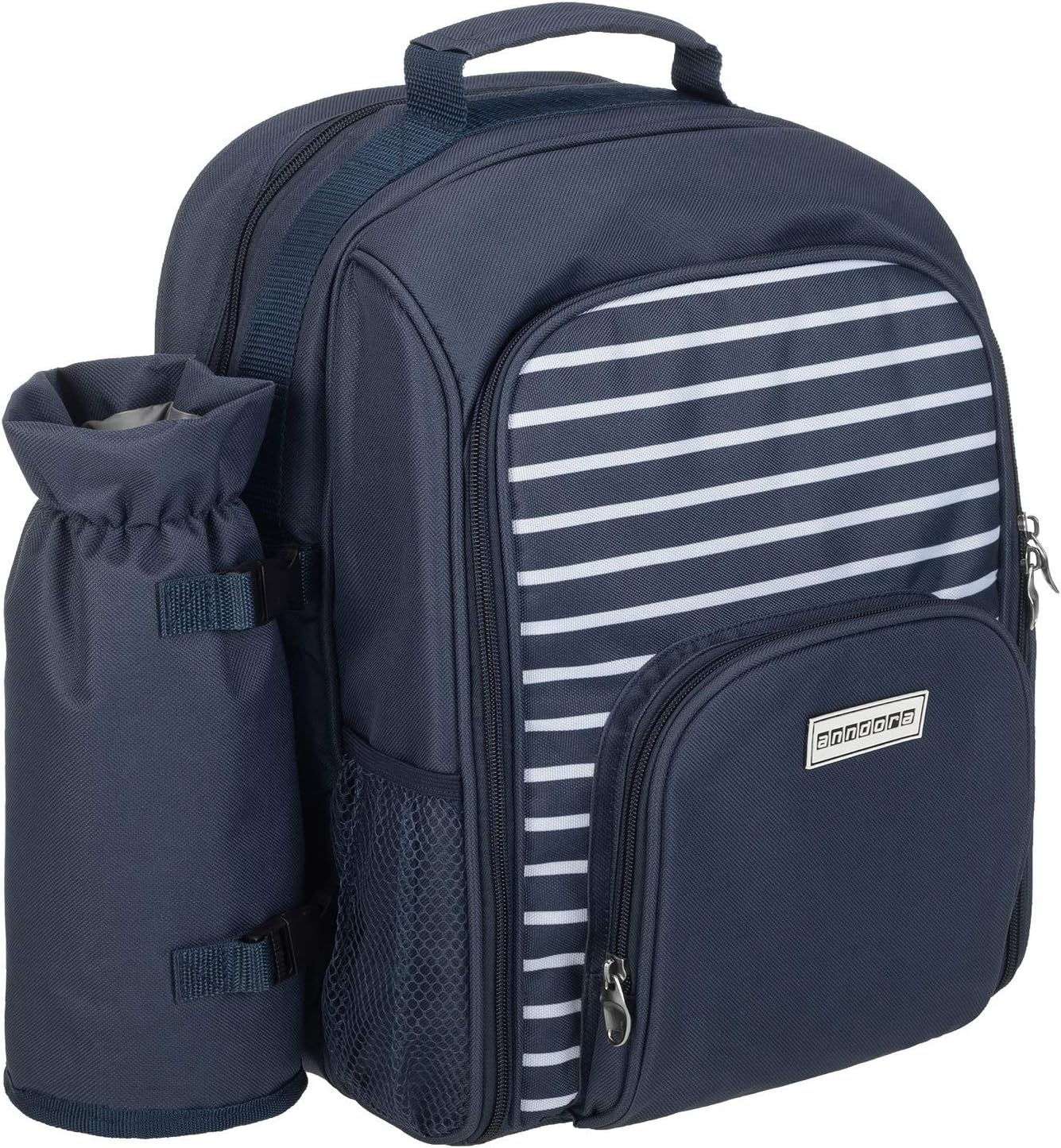 Picknickrucksack, Navy Blau Weiss