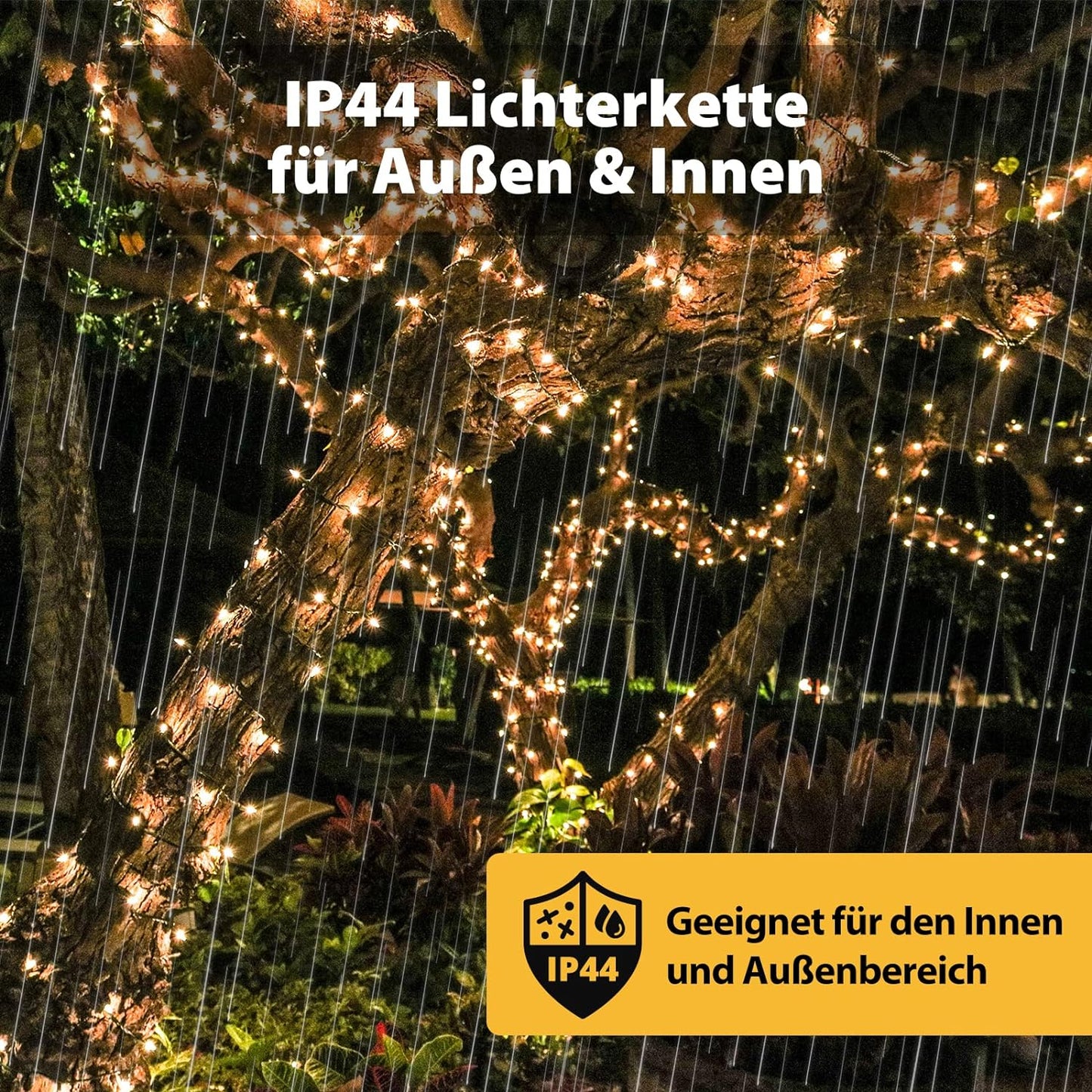 LED Lichterkette, 23 m / Warmweiss