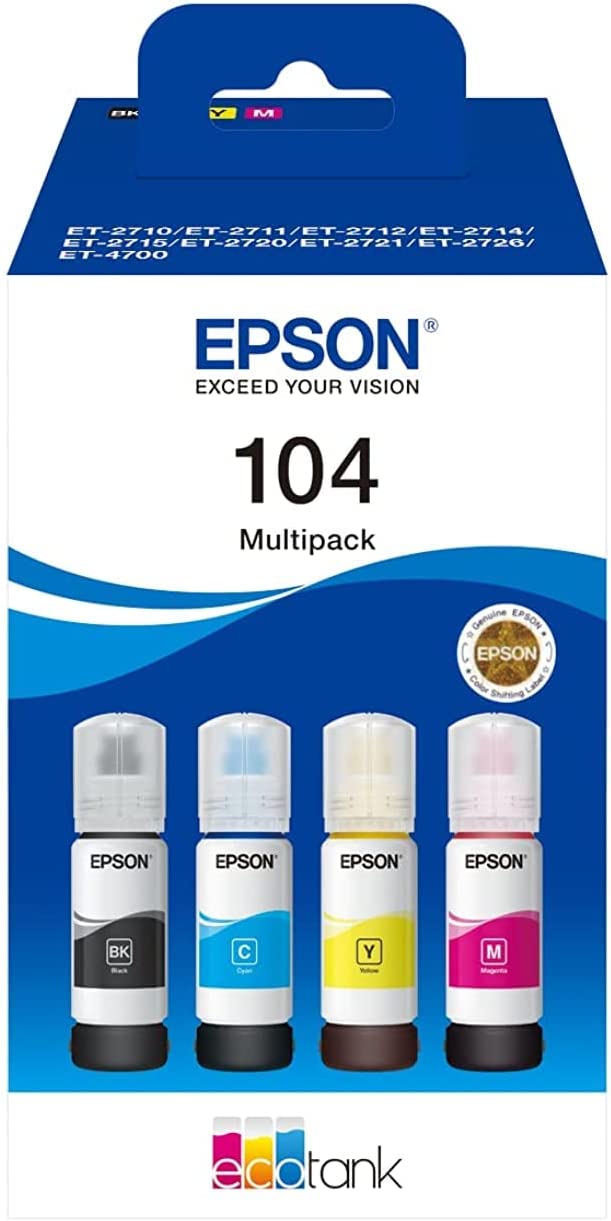 Multipack EcoTank 104 (C13T00P640), Tinte