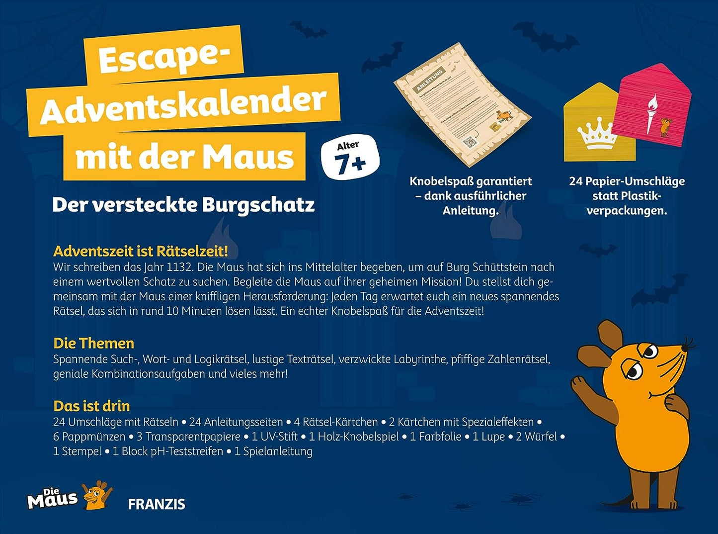 Escape-Adventskalender mit der Maus - Der versteckte Burgschatz