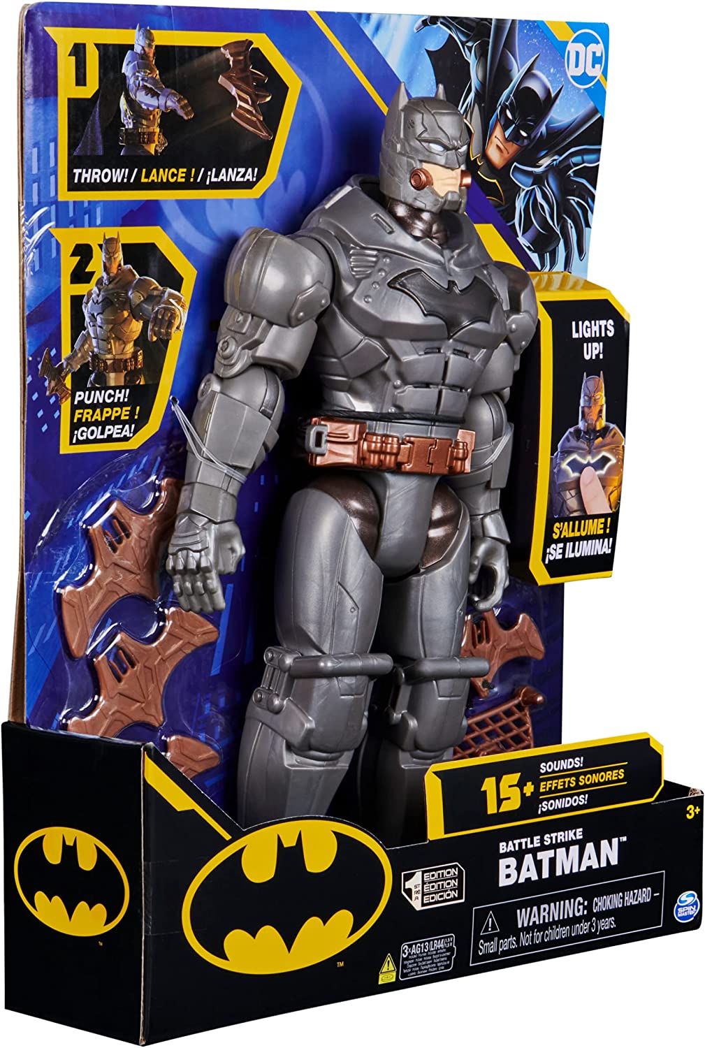 Batman 30 cm Deluxe-Actionfigur mit Schlag- und Wurffunktion, Spielfigur