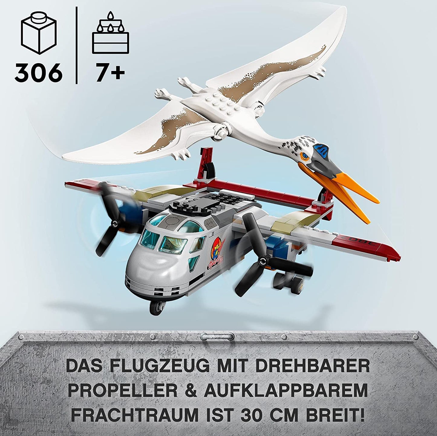 76947 Jurassic World Quetzalcoatlus: Flugzeug-Überfall, Konstruktionsspielzeug
