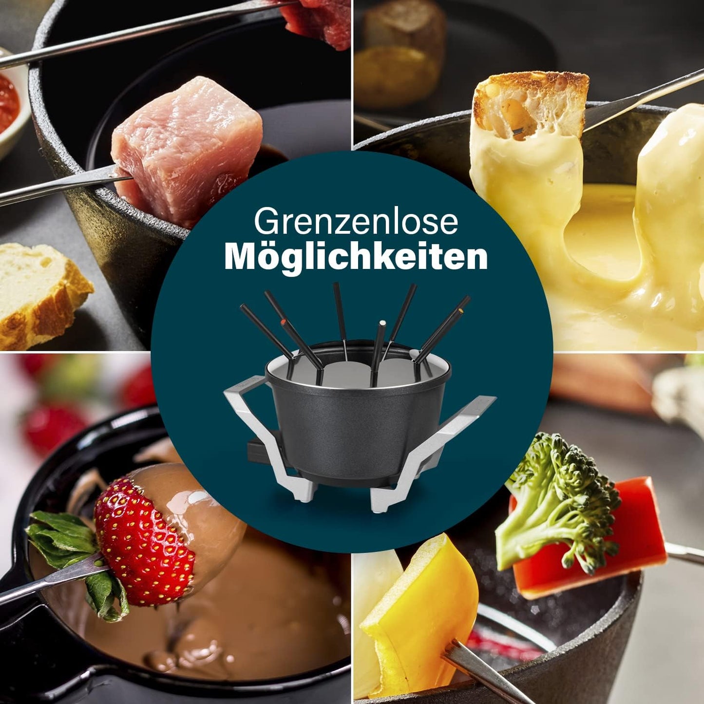 Premium Fondue 173100, Metallic-Schwarz