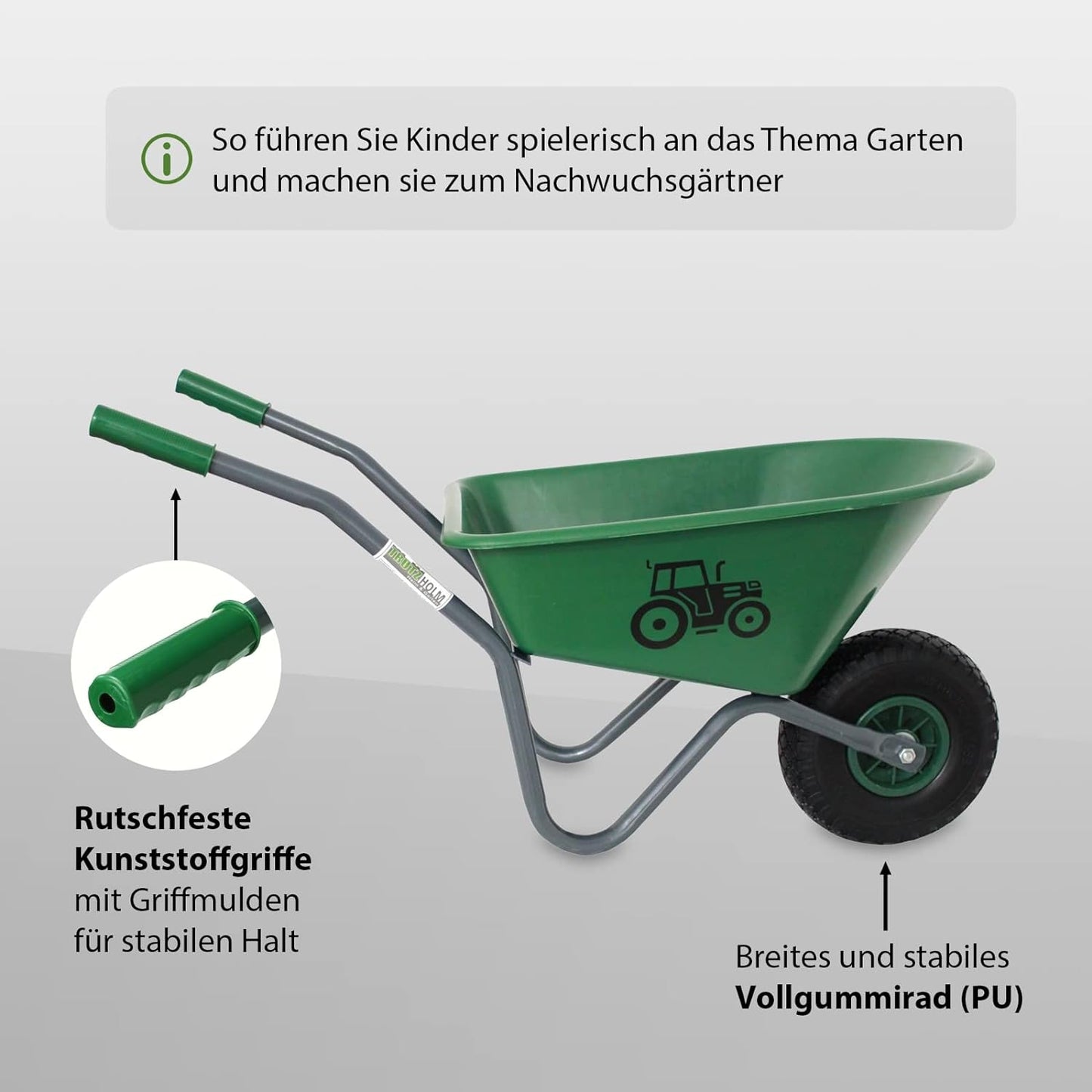 Kinderschubkarre, Traktor | Grün