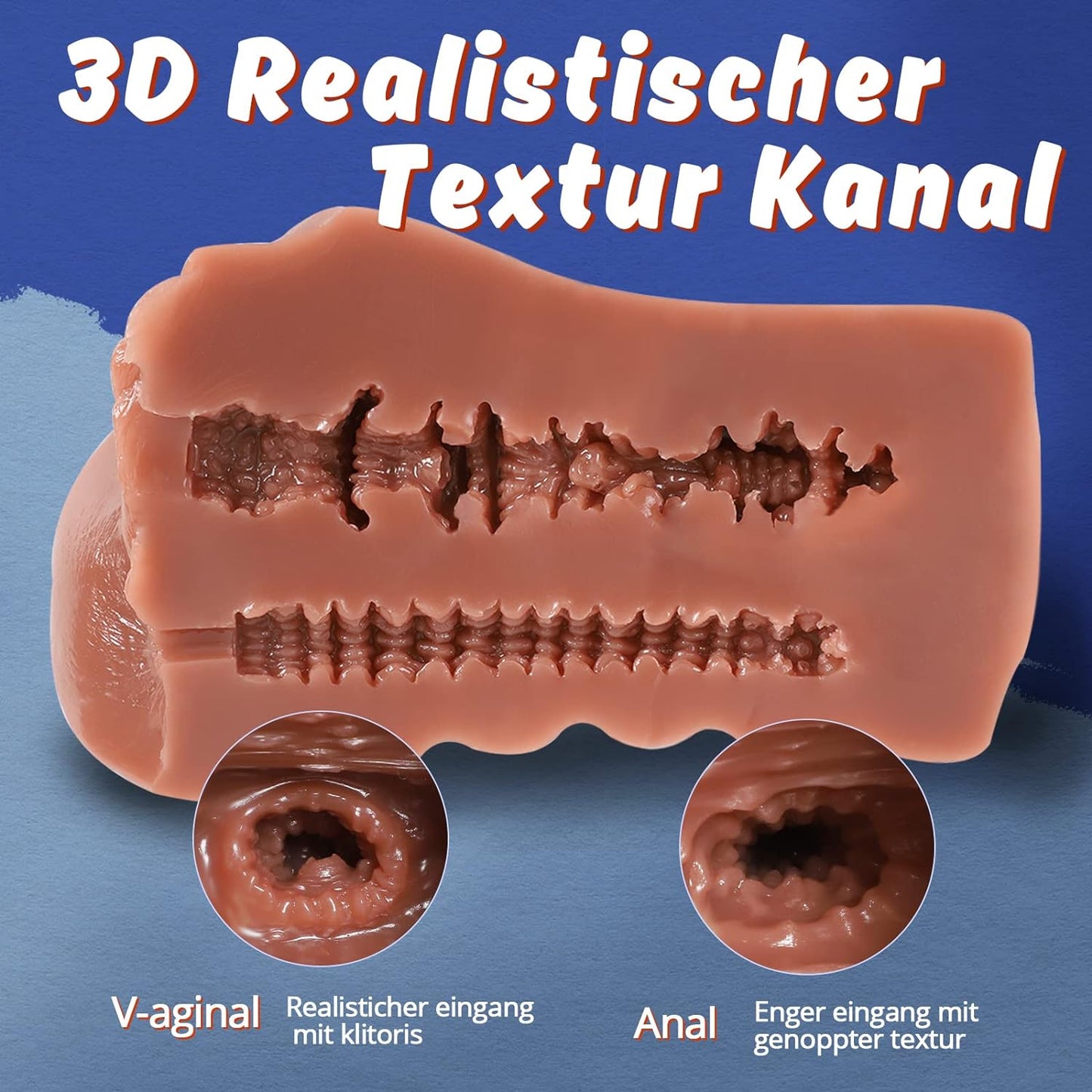 Penisvibrator Set, Braun
