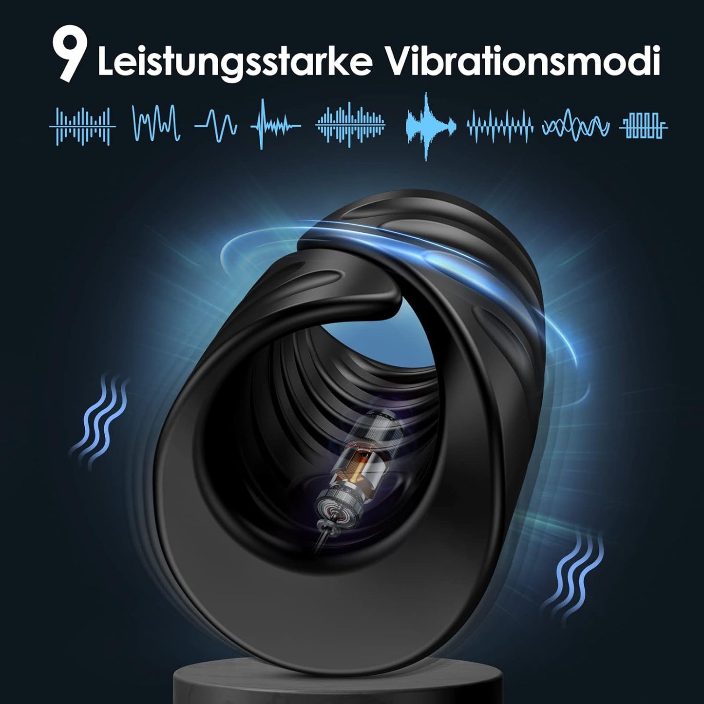 Elektrischer Masturbator, 1-Samtschwarz