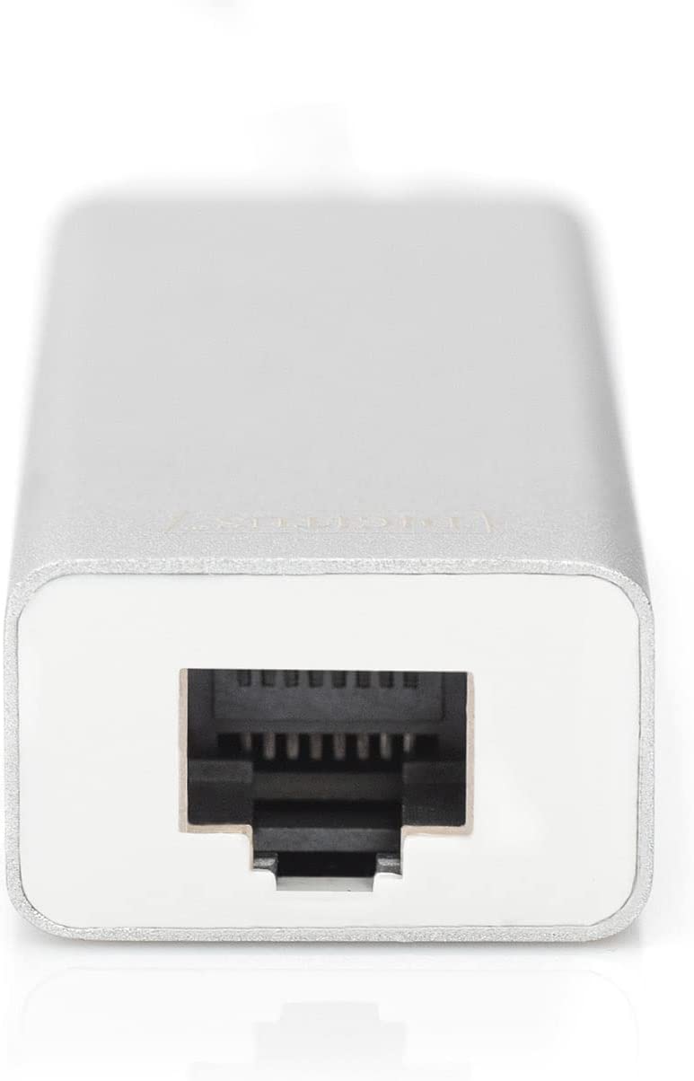 USB 3.2 Gen 1 Multiport-Hub, USB-C Stecker > 3x USB-A Buchse + RJ-45 Buchse, USB-Hub, USB 3.0 Typ-C HUB inkl. Gbit Ethernet Port