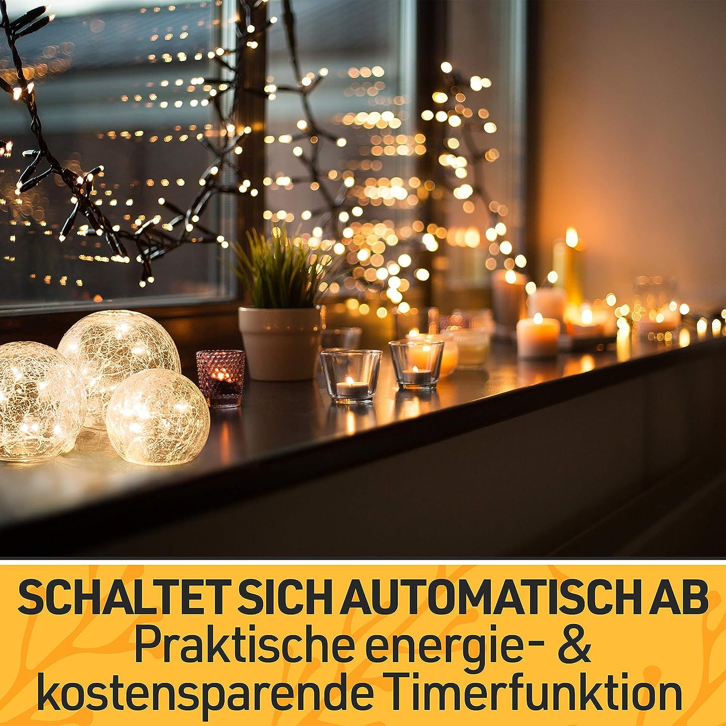 LED Glaskugeln 3er Set