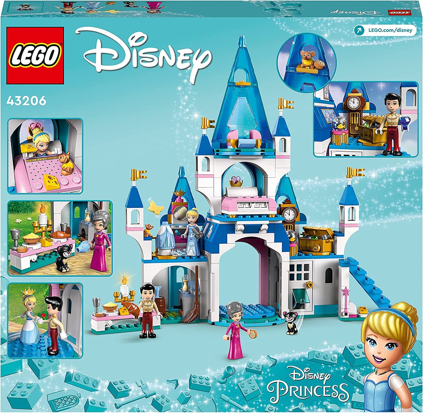 43206 Disney Princess Cinderellas Schloss, Konstruktionsspielzeug