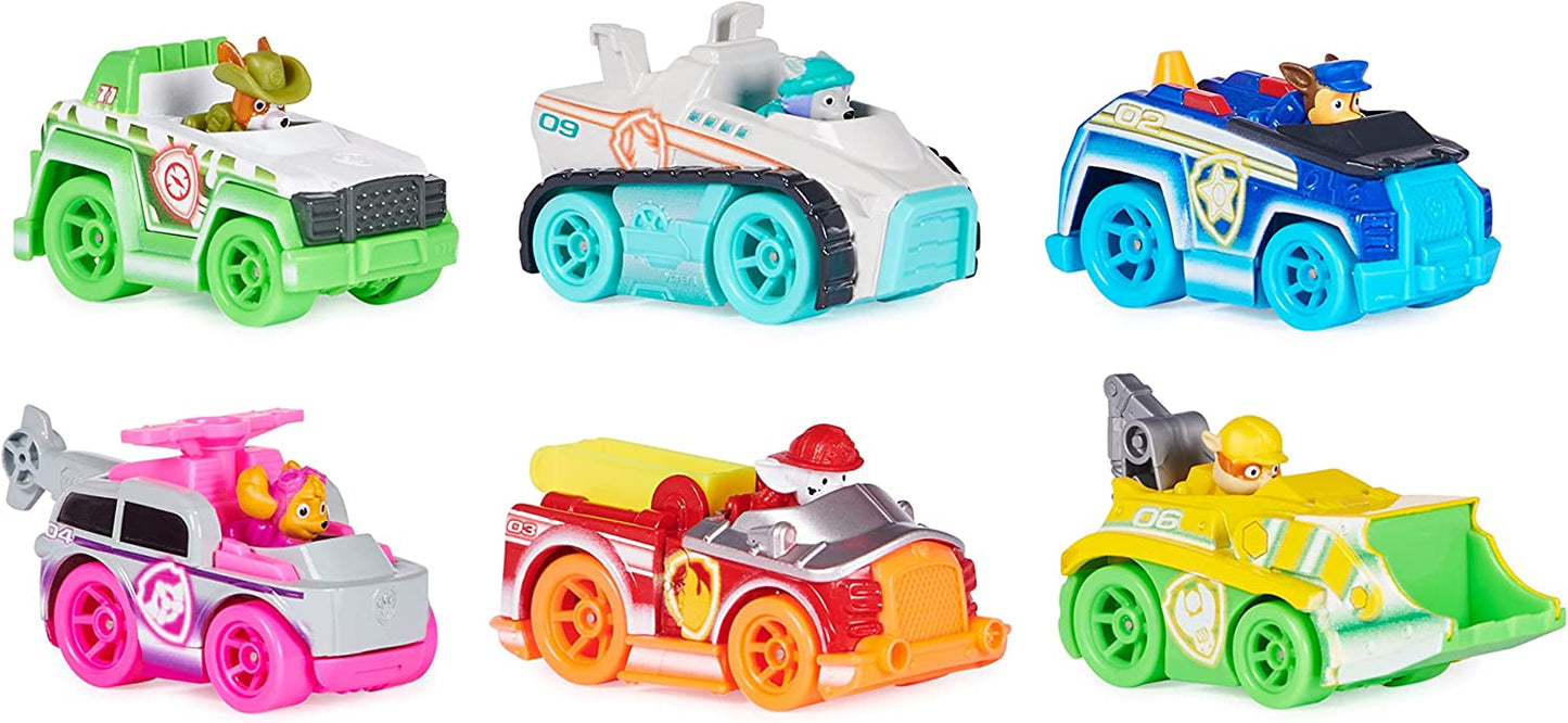 Paw Patrol True Metal Neon Fahrzeuge 6er-Geschenkset, Spielfahrzeug