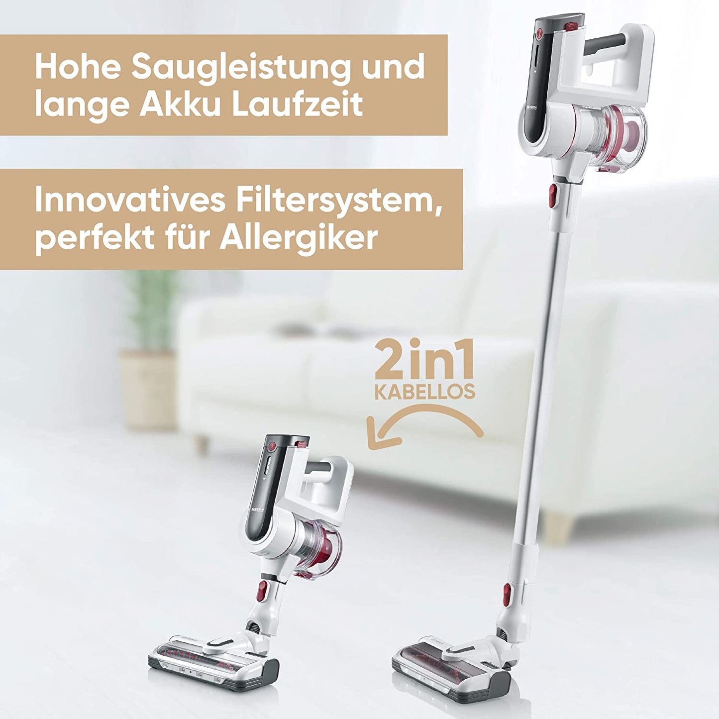 HV 7166, Stielstaubsauger, Weiss