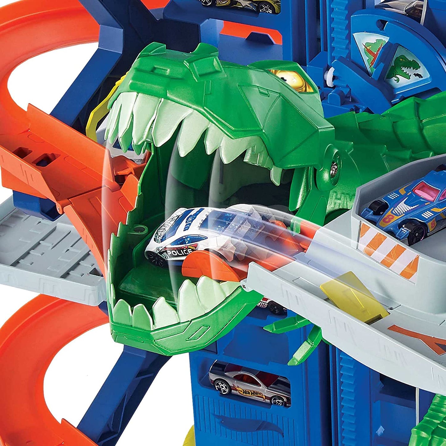 Megacity Parkgarage mit T-Rex-Angriff, Spielgebäude