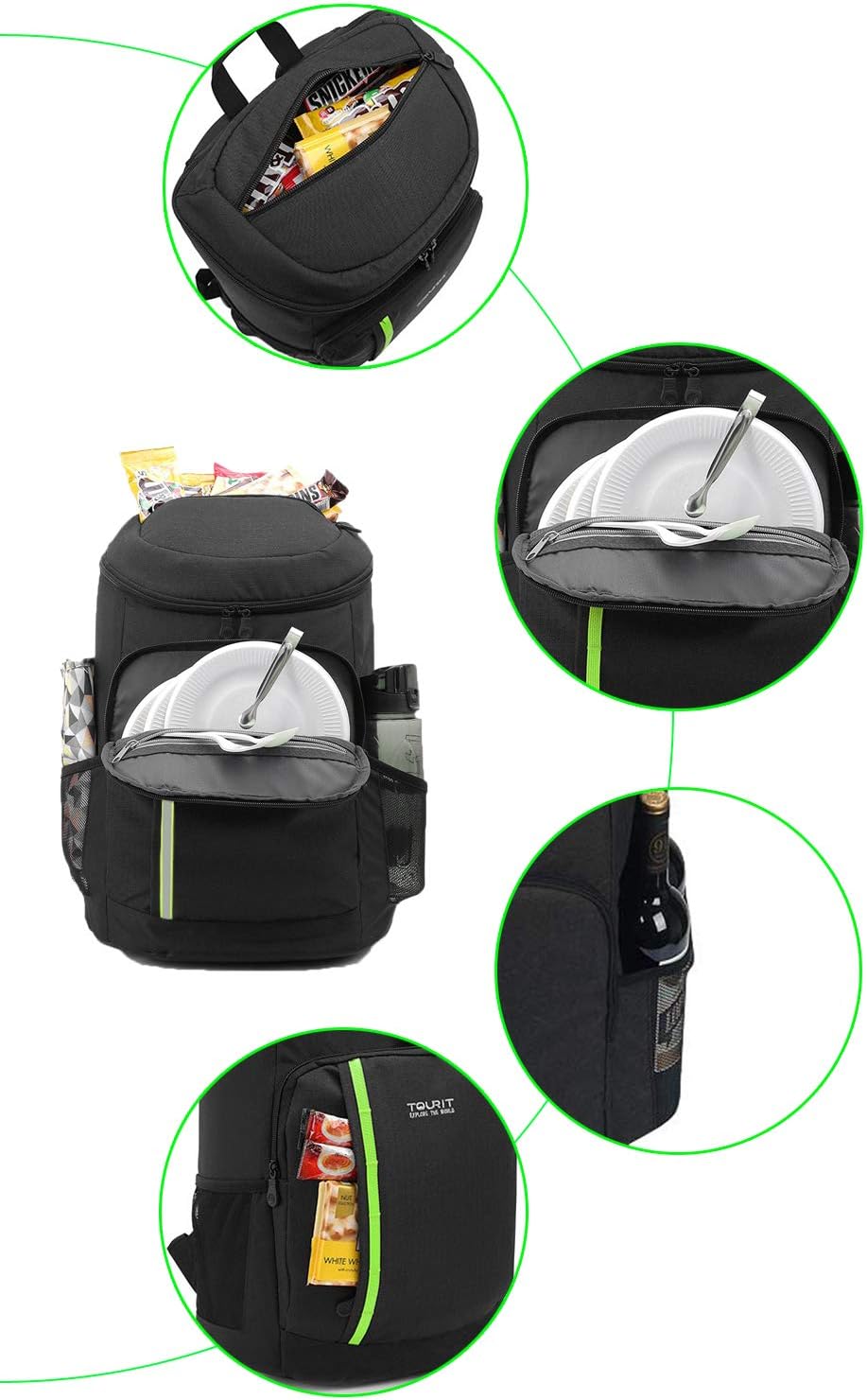 Kühlrucksack, Schwarz