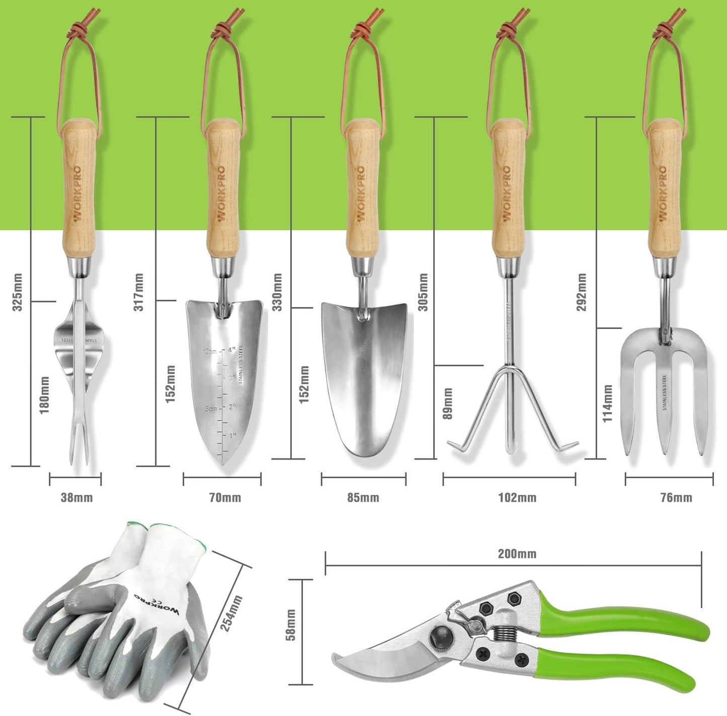 Gartenwerkzeug Set, Grün