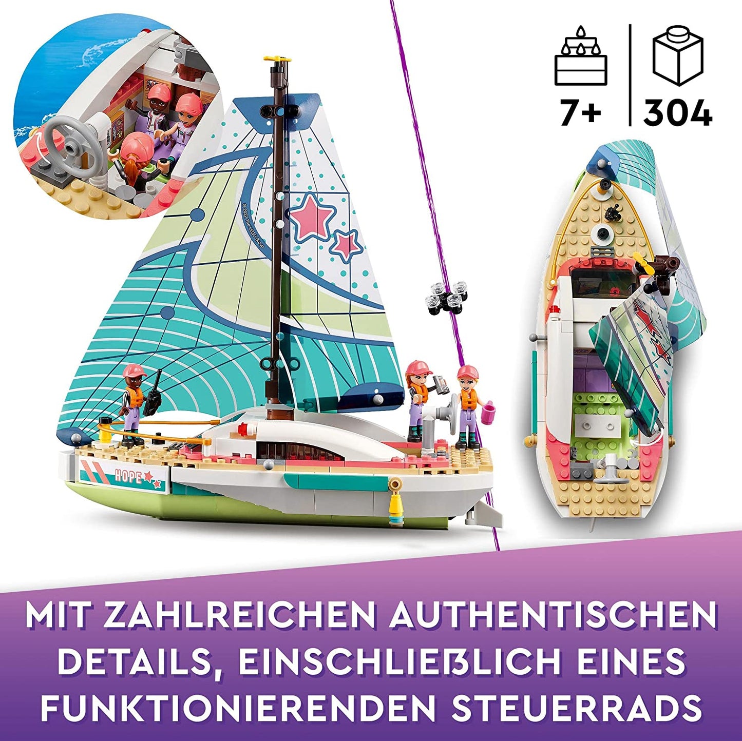 41716 Friends Stephanies Segelabenteuer, Konstruktionsspielzeug
