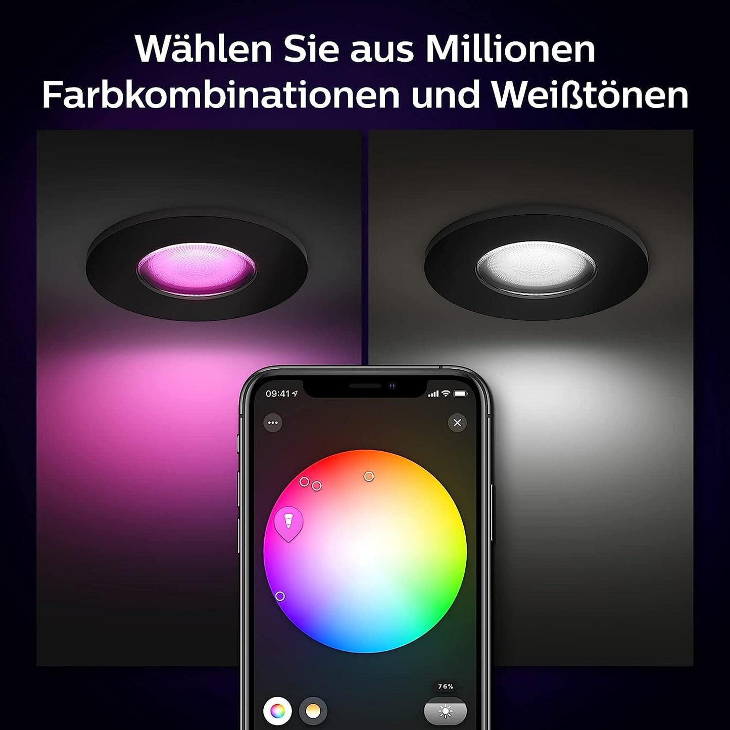 White & Color Ambiance Xamento Einbauspot, LED-Leuchte