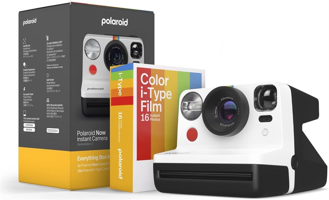 Everything Box Polaroid Now Gen 2.0, Schwarz & Weiss